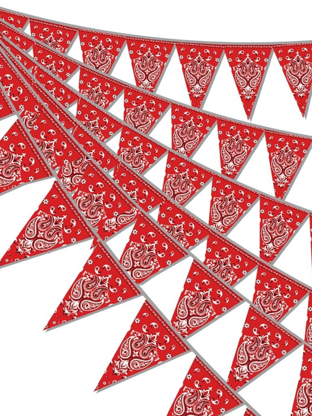 49ft Western Birthday Decorations Pennant Flag Banner Theme Triangle Flags Banne